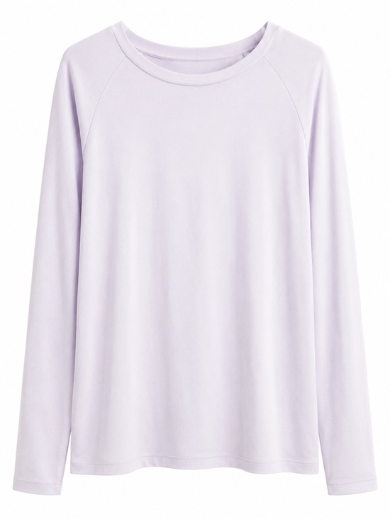 Free Fly Apparel Tops - Free Fly Apparel Lavender Long-Sleeve Crew Neck Top